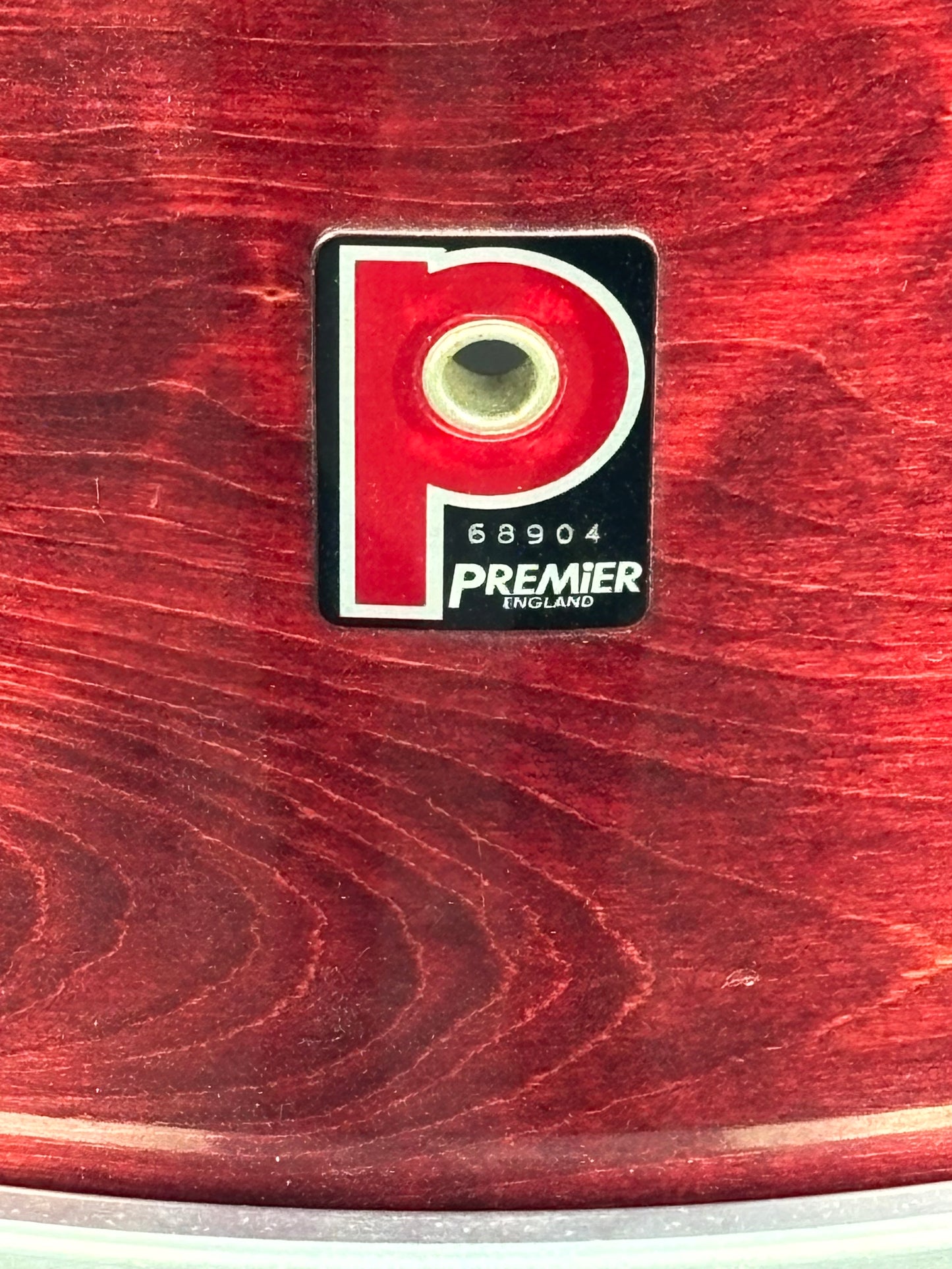 Premier Made in England 18.5 x 22" Wine Red Bass Drum - Looks Great - Sounds Great!