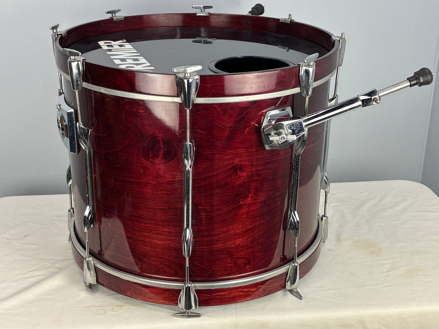 Premier Made in England 18.5 x 22" Wine Red Bass Drum - Looks Great - Sounds Great!