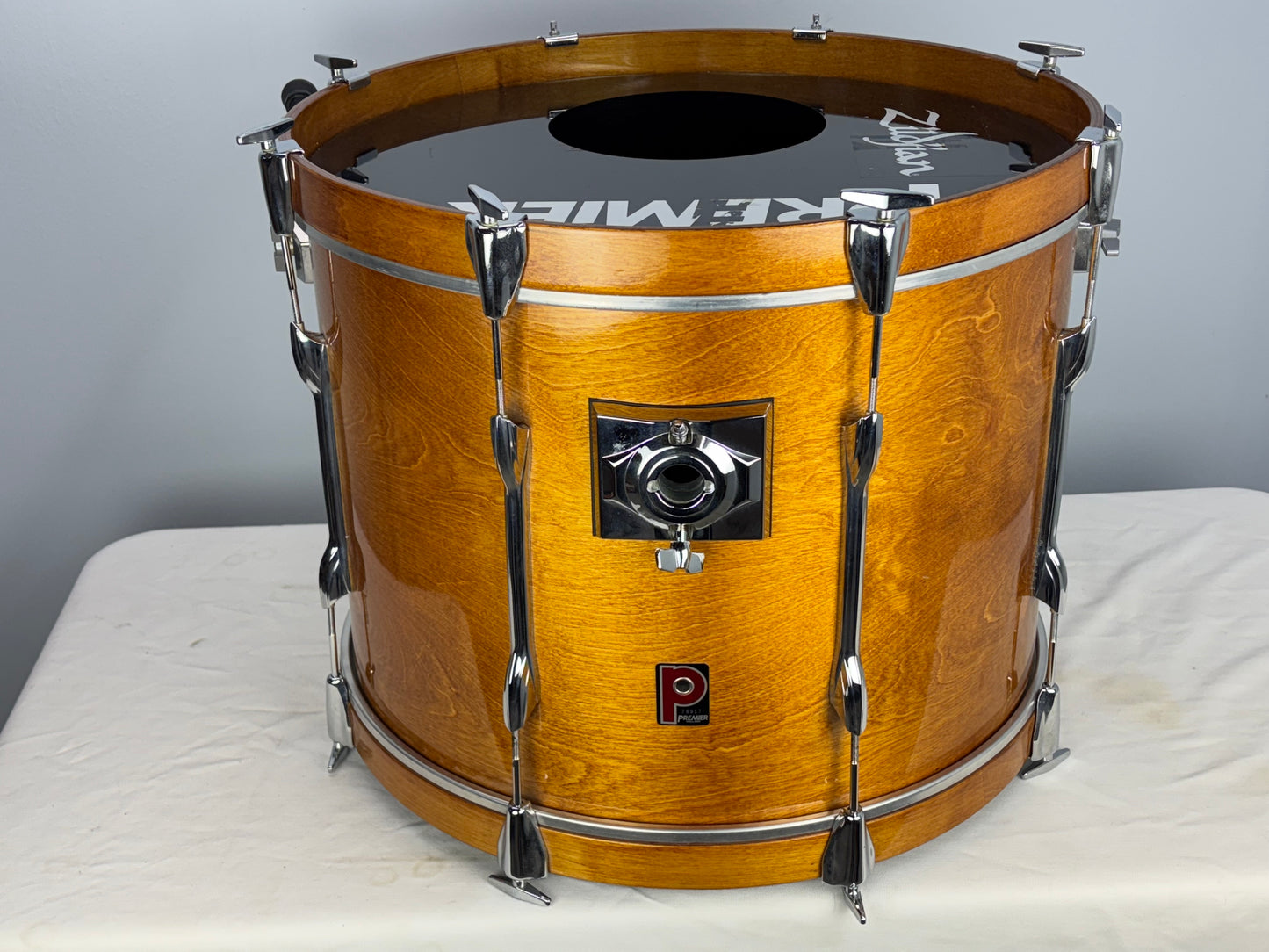 Premier Made in England 18.5 x 22" Honey Maple Bass Drum - Looks Great - Sounds Great!