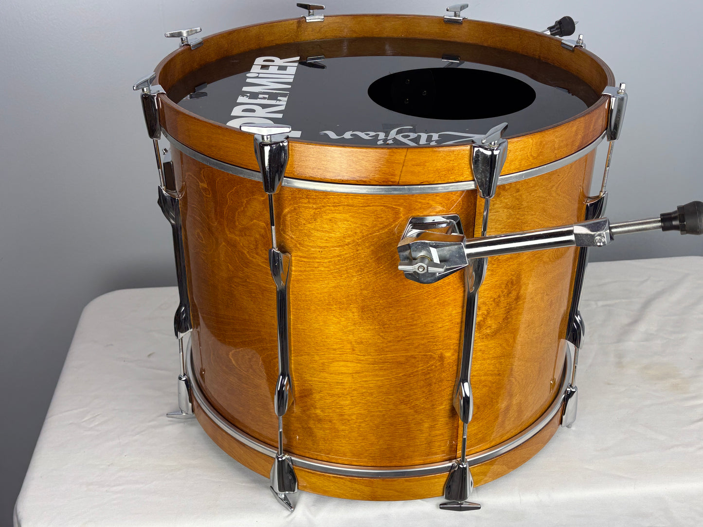 Premier Made in England 18.5 x 22" Honey Maple Bass Drum - Looks Great - Sounds Great!