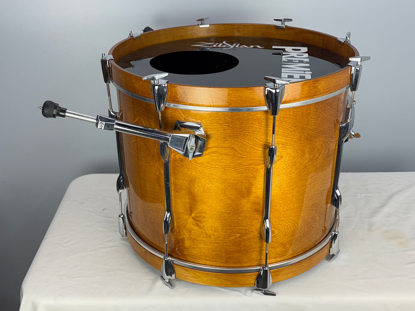 Premier Made in England 18.5 x 22" Honey Maple Bass Drum - Looks Great - Sounds Great!
