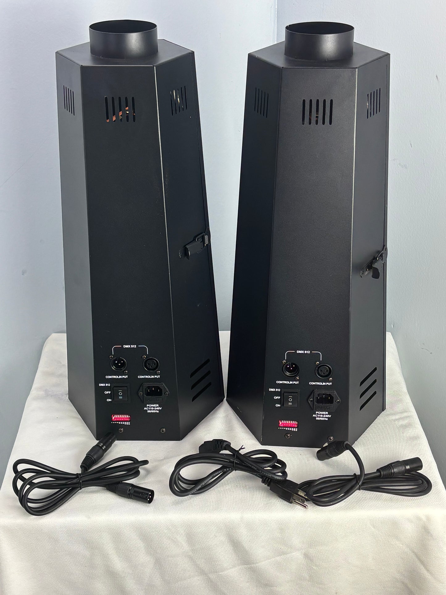 PAIR DMX512 150W HEXAGONAL FLAME THROWERS - Excellent Condition