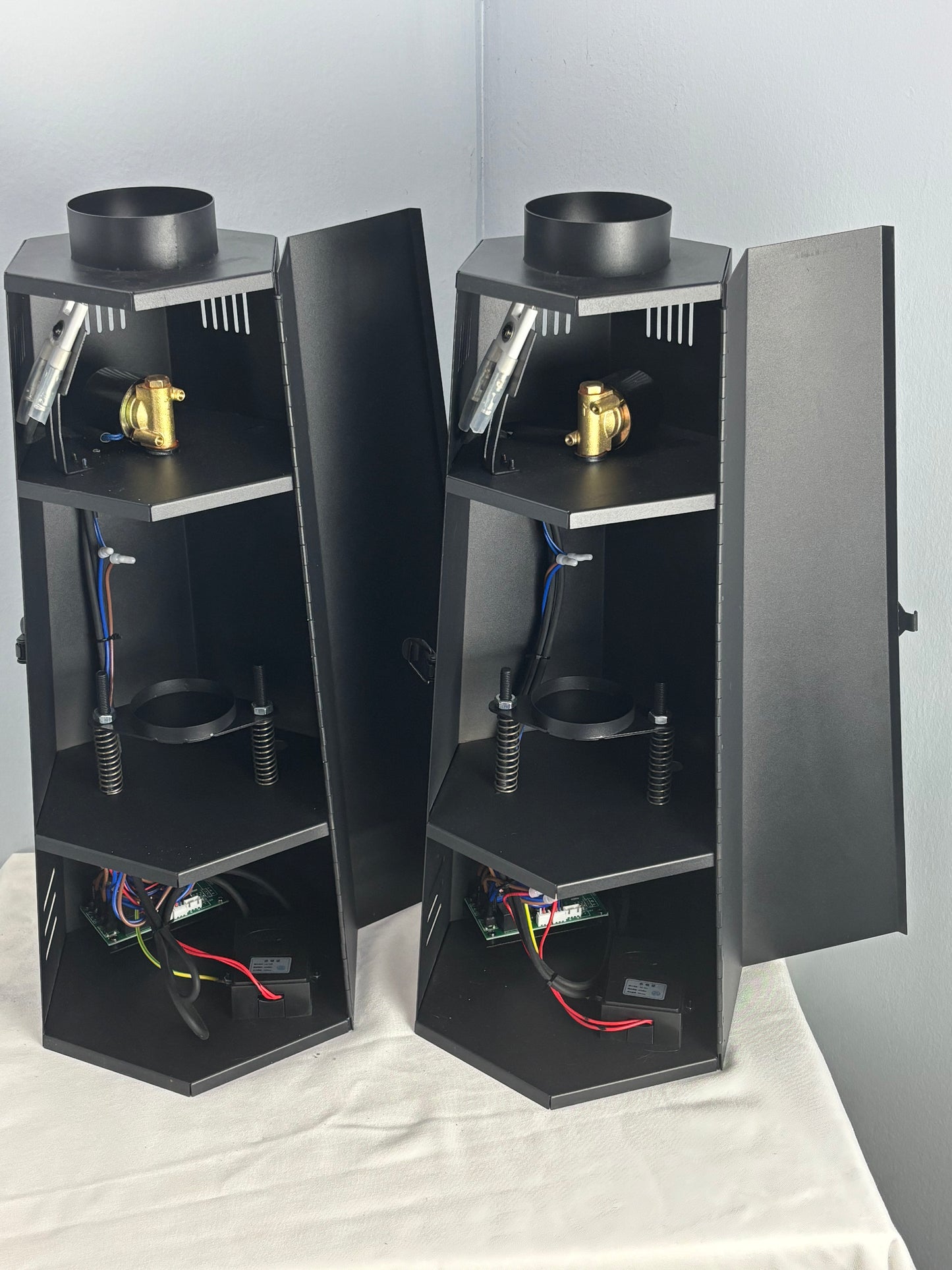 PAIR DMX512 150W HEXAGONAL FLAME THROWERS - Excellent Condition