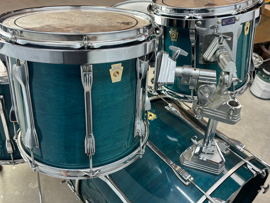 Ludwig Classic Maple Kit - Teal Swirl Color - Excellent Condition