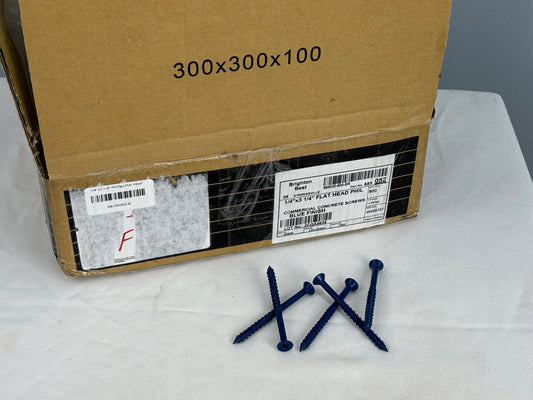 Hex Head Blue Concrete Screw Anchors for Concrete, Masonry, Block, Brick and Wood Fastening