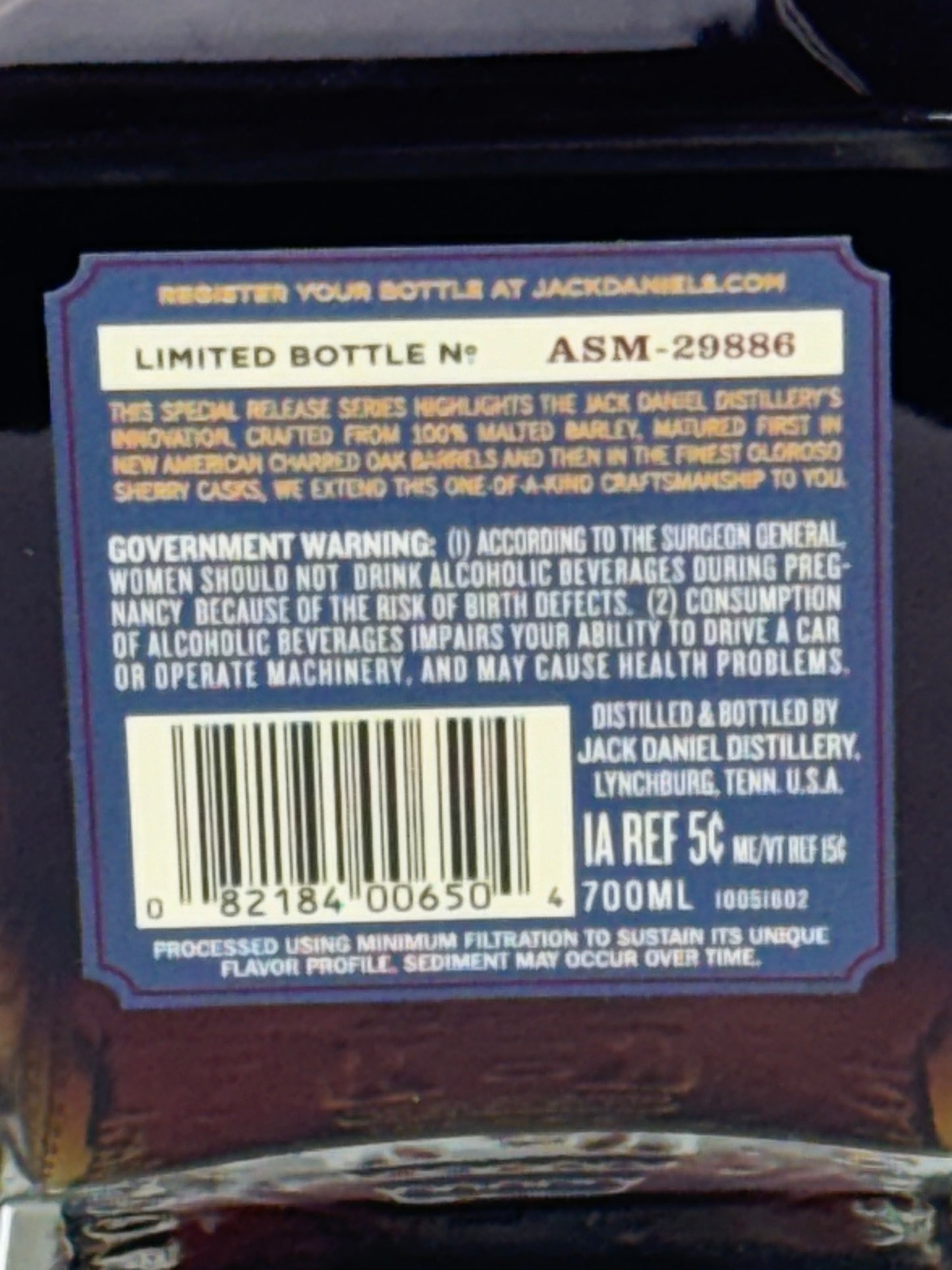 Jack Daniels Twice Barreled Single malt Whiskey - 106.6 Proof