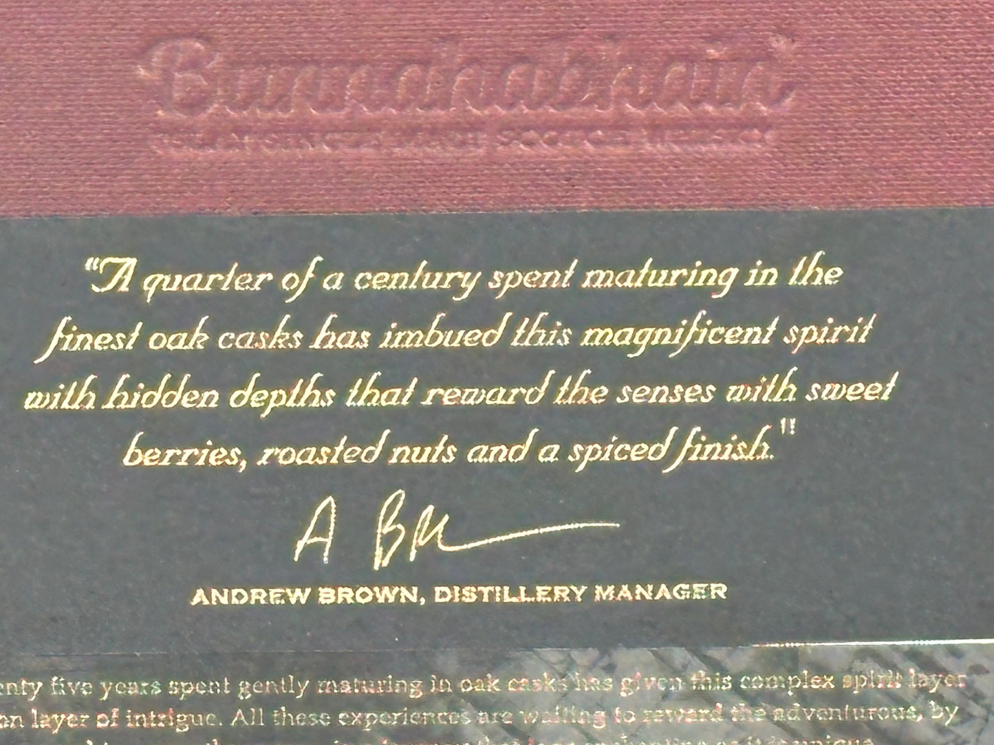 Bunnahabhain 25 Yr Islay Single Malt Scotch Whisky 92 Proof