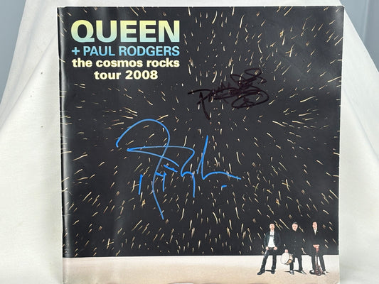 2008 Queen Tour Program - Autographed by Roger Taylor & Paul Rogers with COA