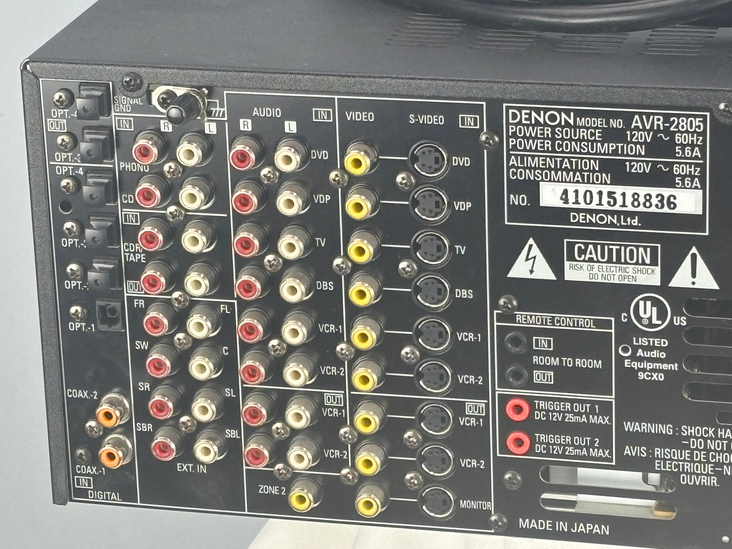 Denon AVR 2805 7.1 Channel A/V Surround Sound Receiver in Great Condition