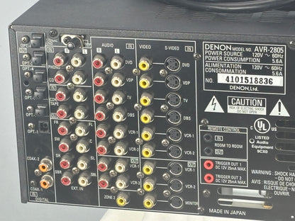 Denon AVR 2805 7.1 Channel A/V Surround Sound Receiver in Great Condition