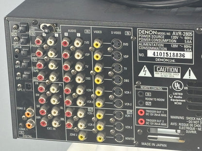 Denon AVR 2805 7.1 Channel A/V Surround Sound Receiver in Great Condition