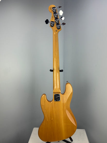 Squier Vintage Modified Jazz Bass V – Natural – Maple Block Inlays – Excellent