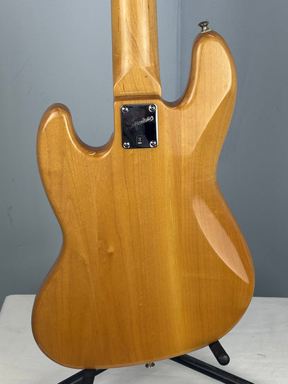 Squier Vintage Modified Jazz Bass V – Natural – Maple Block Inlays – Excellent