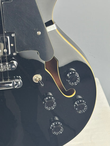 D’Angelico Premier USA DC Semi-Hollow – Black – Original Case – 2017