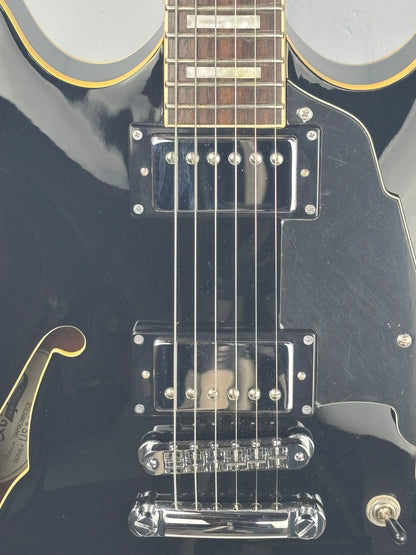 D’Angelico Premier USA DC Semi-Hollow – Black – Original Case – 2017