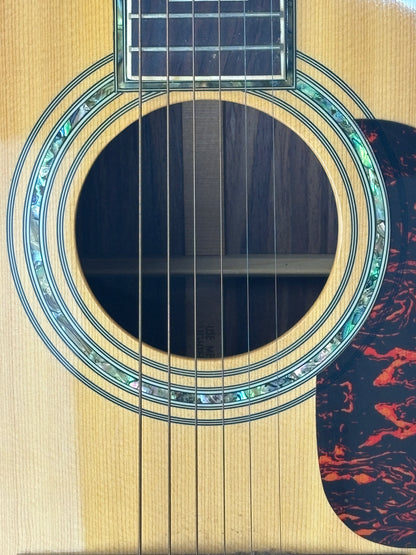 Sigma Dreadnought Acoustic-Electric Guitar – Abalone Inlay – Gloss Natural – Excellent