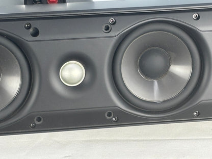 Polk Audio RM30 Speakers – Silver w/ Gray Grilles – Clean & Tested