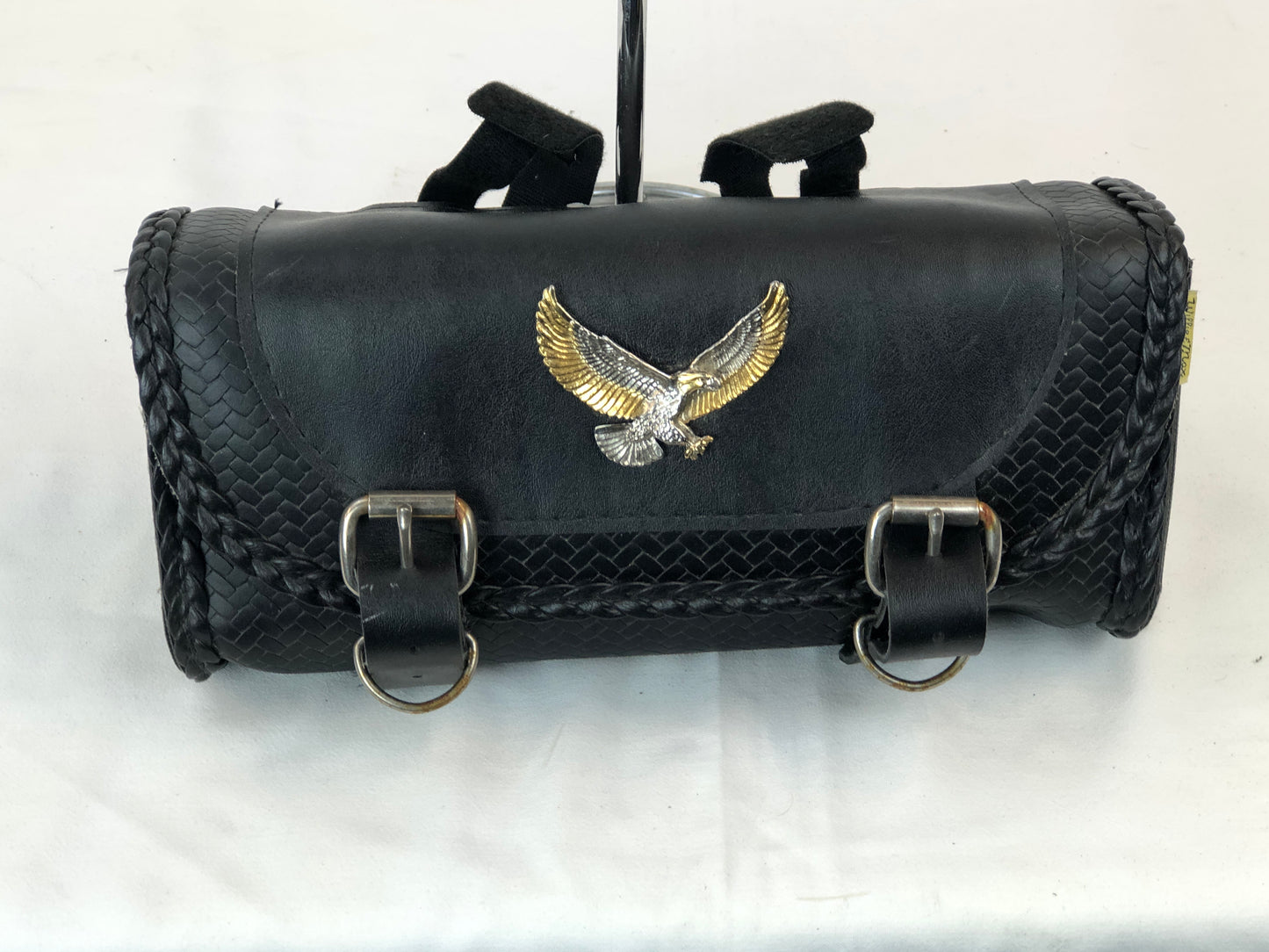 Willie & Max Leather Saddle Bags with Handle Bar Accessory Bag