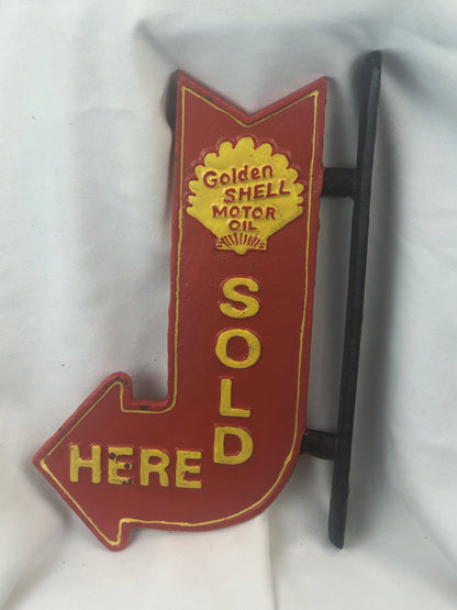 Golden Shell Motor Oil Sign